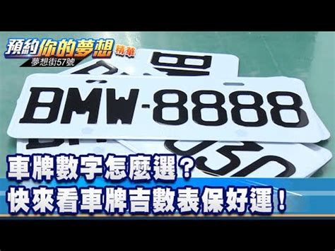 車牌號碼數字吉凶表|車牌吉凶一目瞭然